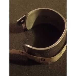 Salisbury Pewter Floral Embossed Cuff Bracelet Vintage Style Matte Silver Tone